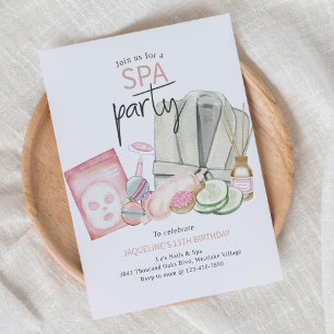 Spa Birthday, Any Age, Birthday, Spa Party Invitation