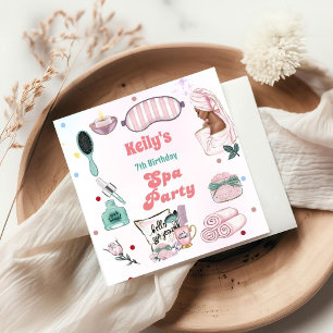 Spa Birthday Pamper Party Birthday  Napkin