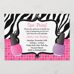 Spa Birthday Party Invitation
