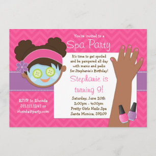 Spa Birthday Party Invitation