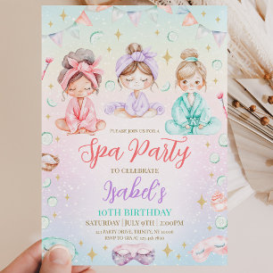 Spa Birthday Party Invitation