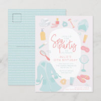 Spa birthday party invitation