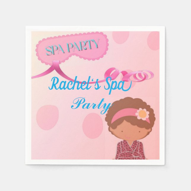 Spa Birthday Paty Napkin (Front)