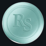 Spa Blue Double Monogram Wedding Wax Seals<br><div class="desc">These elegant traditional style serif 2 Letter double Monogram Faux Wax Seal Stickers in the Spa Aqua Blue colorway will make the perfect finishing touch to your save the dates, wedding invitations, or other special occasion stationery. Seal your envelopes or favour bags easily and beautifully with the look of real...</div>