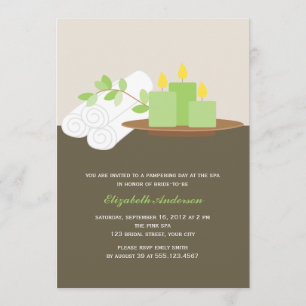 Spa Bridal Shower {green} Invitation