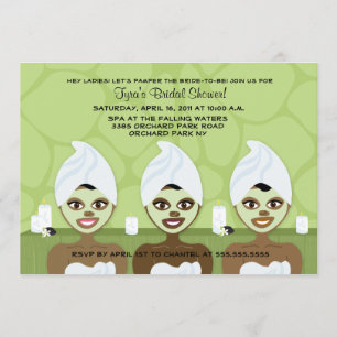 SPA BRIDAL SHOWER INVITATION - Green