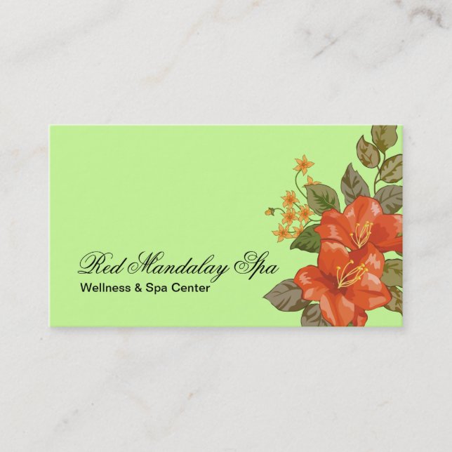 Spa Business Card Template (Front)