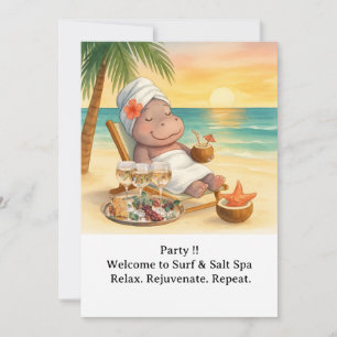Spa by the beach with Hippo  Invitation