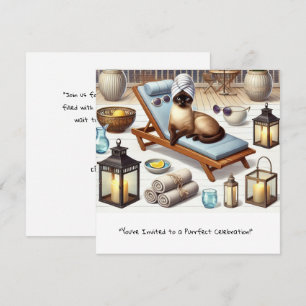 Spa Cat Themed treatment for Cat Lovers Save The Date
