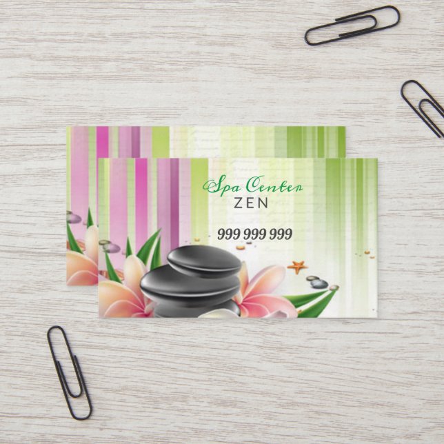 Spa centre business card (Front/Back In Situ)