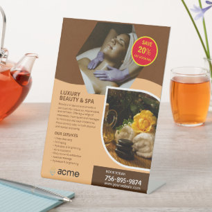 Spa Centre Custom Pedestal Sign