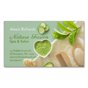 Spa Composition Magnetic Business Card