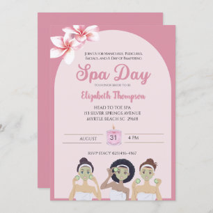 Spa Day Bachelorette Party Invitation