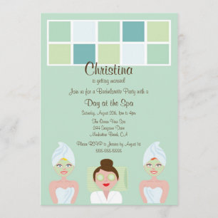 Spa Day Bachelorette Party Invitation