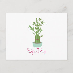 Spa Day Bamboo Postcard