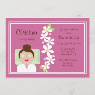 Spa Day Birthday Party Invitation
