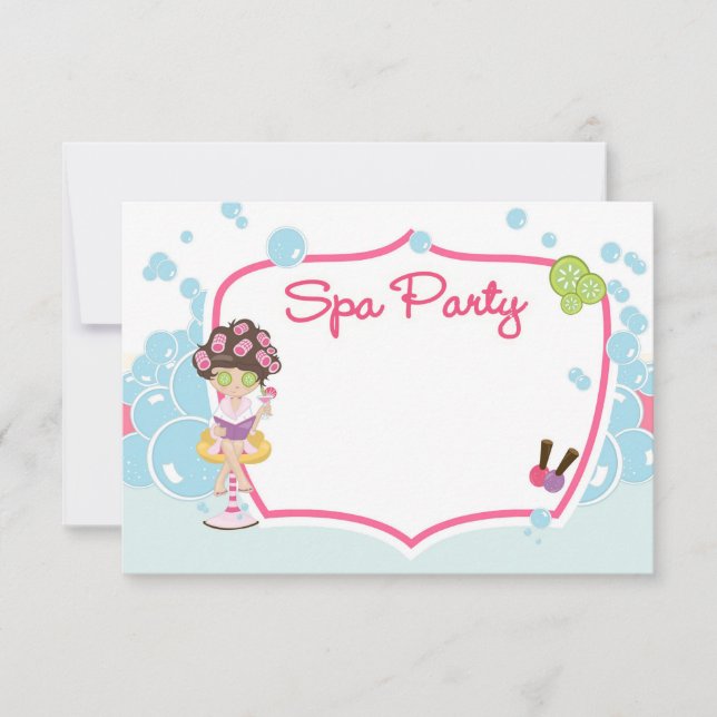 Spa Day Birthday Party Invitation (Front)