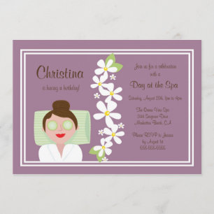 Spa Day Birthday Party Invitation
