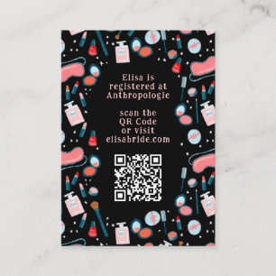 Spa Day Bridal Bachelorette Beauty CUSTOM QR CODE Enclosure Card