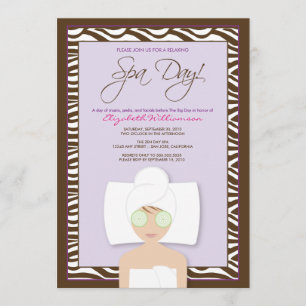 Spa Day Bridal Shower Invitation (lavender)