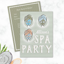 Spa Day Custom Invitation - Birthday Party