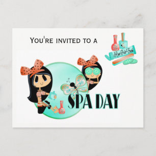 Spa Day Invitation Postcard