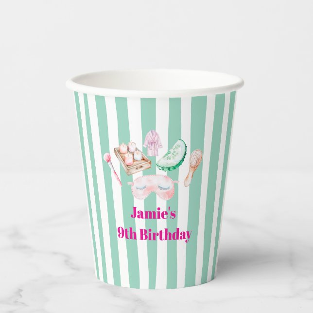 Spa Day Kid's Party  Paper Cups (Front)