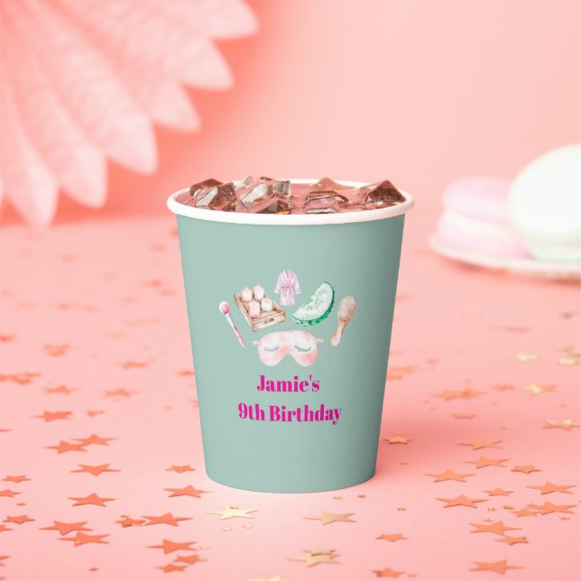 Spa Day Kid's Party  Paper Cups (Insitu)