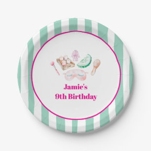Spa Day Kid's Party Paper Plate