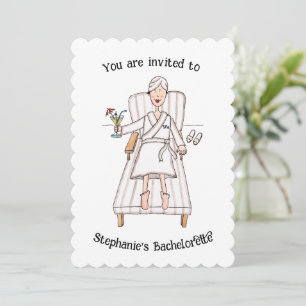 Spa Day Lady Bachelorette Invitation