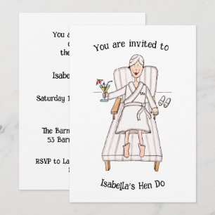 Spa Day Lady Hen Do Invitation