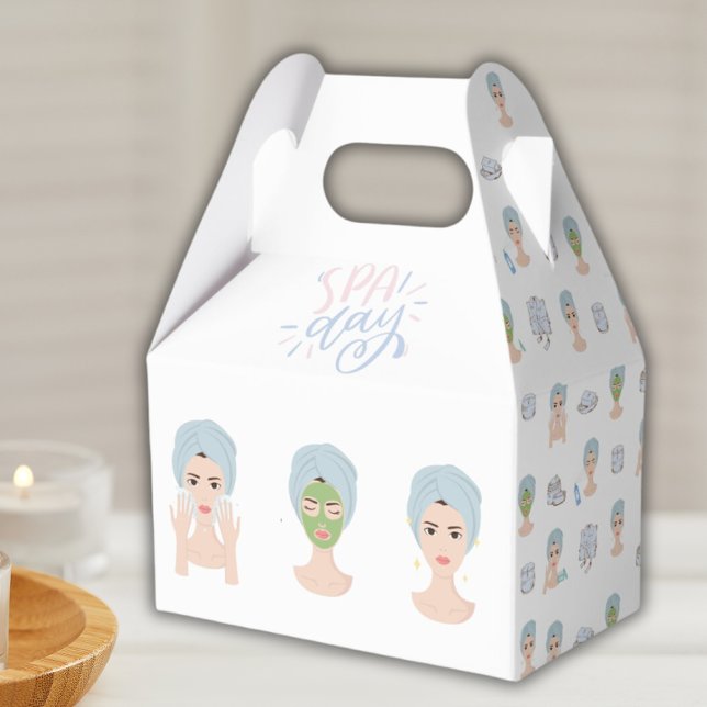 Spa Day Theme - Party FavorBox Favour Box (Spa theme birthday -  goodie bag for party favors)
