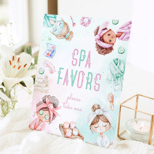 Spa Favors Kids Pamper Party Favors Station Pedestal Sign