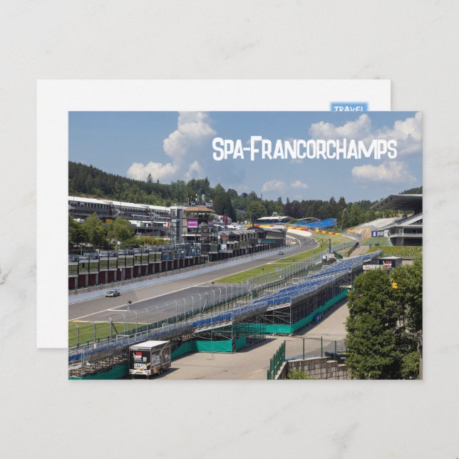Spa-Francorchamps Race Circuit, Belgium Holiday Postcard (Front/Back)