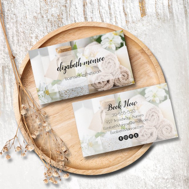 Spa Handwritten Script Calligraphy Business Card (Creator Uploaded)