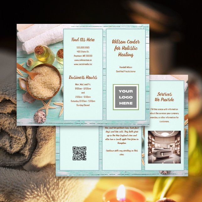 Spa Healing Holistic Business Folded Flyer (Creator Uploaded)