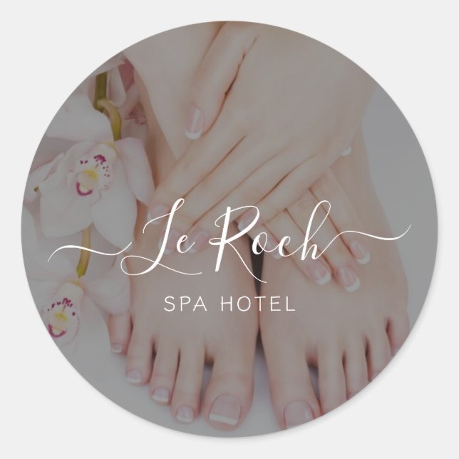 Spa Hotel Classic Round Sticker (Front)