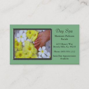 Spa Luxury Pedicure Manicure Appointment Card