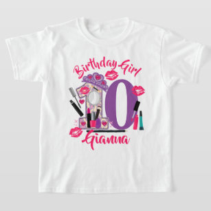 Spa Make up Birthday Girl   custom age T-Shirt