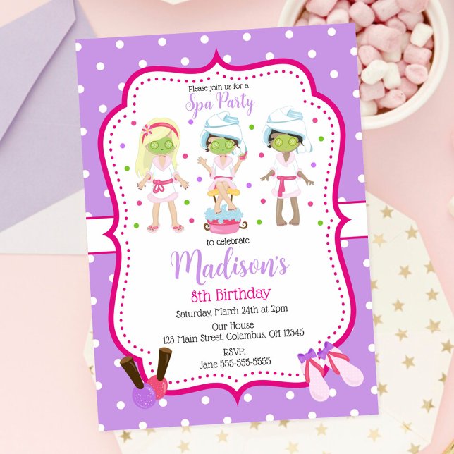 Spa Makeup Birthday Party Invitation (Creator Uploaded)