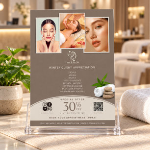 Spa Marketing Flyer Taupe Client Appreciation