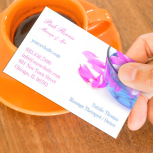 Spa Massage Flowers Business Card