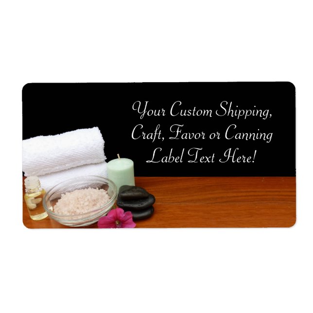 Spa/Massage/Pedicure Salon Scene Black/Colour (Front)