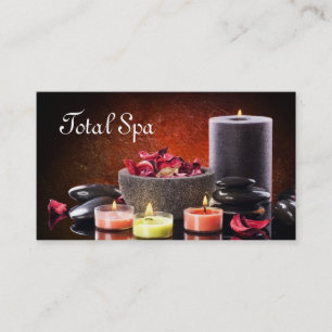 Spa Massage Salon Business Card Candles
