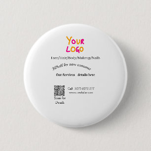 Spa massage salon discount offer services contact 6 cm round badge