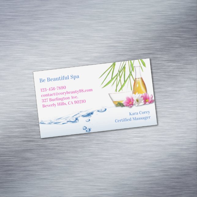 Spa Natural Wellness Magnetic Business Card (In Situ)