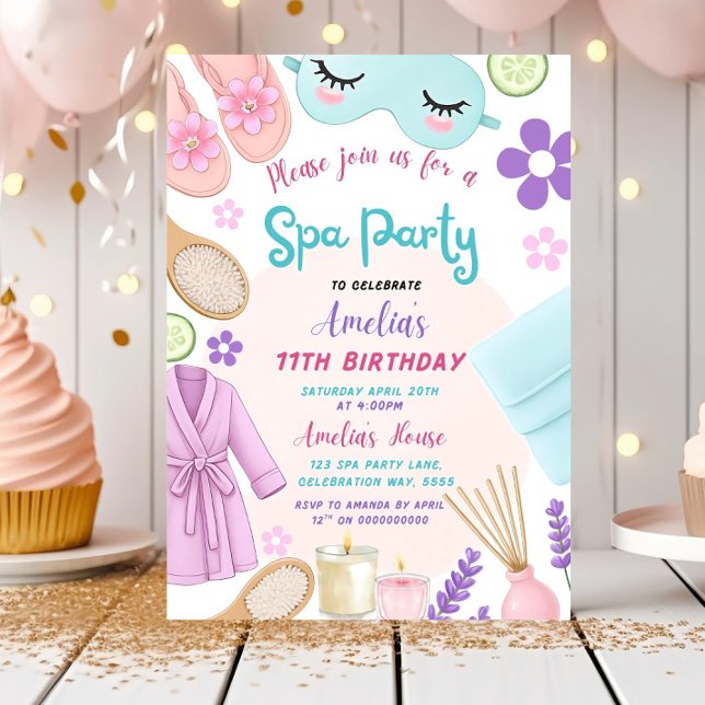 Spa Party Birthday Invitation, Spa Girl Invitation (Creator Uploaded)