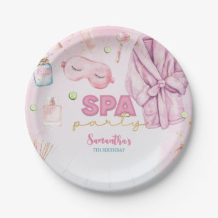 Spa Party Birthday, Sleepover, Slumber Party Paper Plate