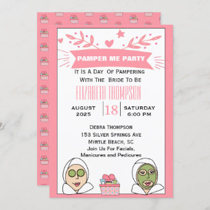 Spa Party For Bride To Be Invitation