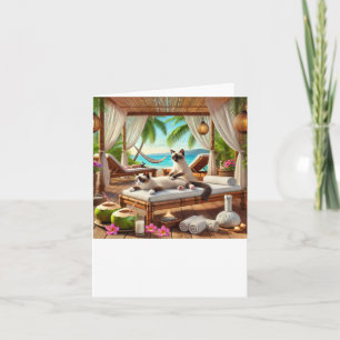 Spa party for Siamese Cat Lovers  Card